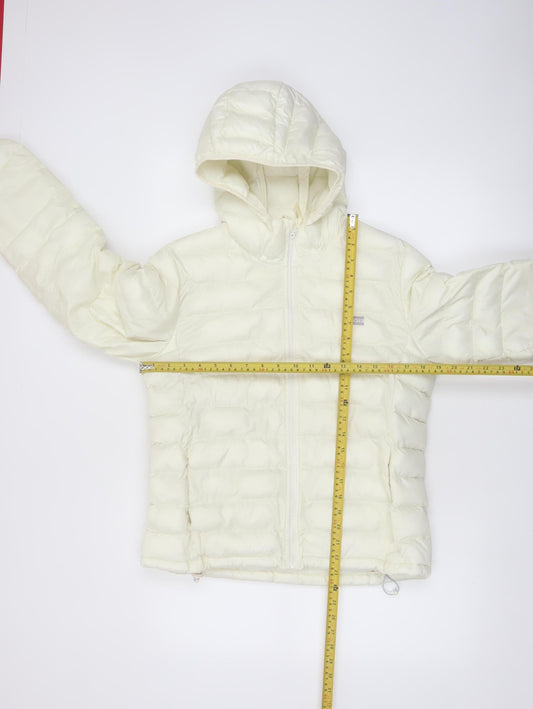 Levi's Womens Ivory Hooded Puffer Jacket M Regular Fit