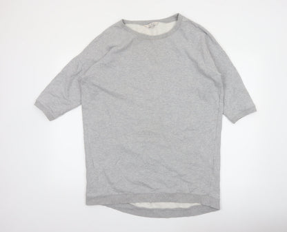 French Connection Women Grey Cotton Pullover Sweatshirt Size 12