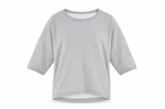Front view of French Connection Women Grey Cotton Pullover Sweatshirt, size 12