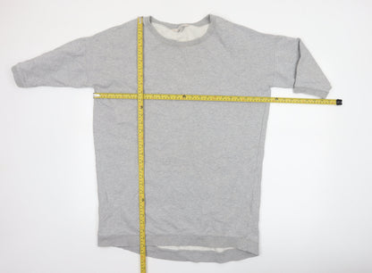 French Connection Women Grey Cotton Pullover Sweatshirt Size 12