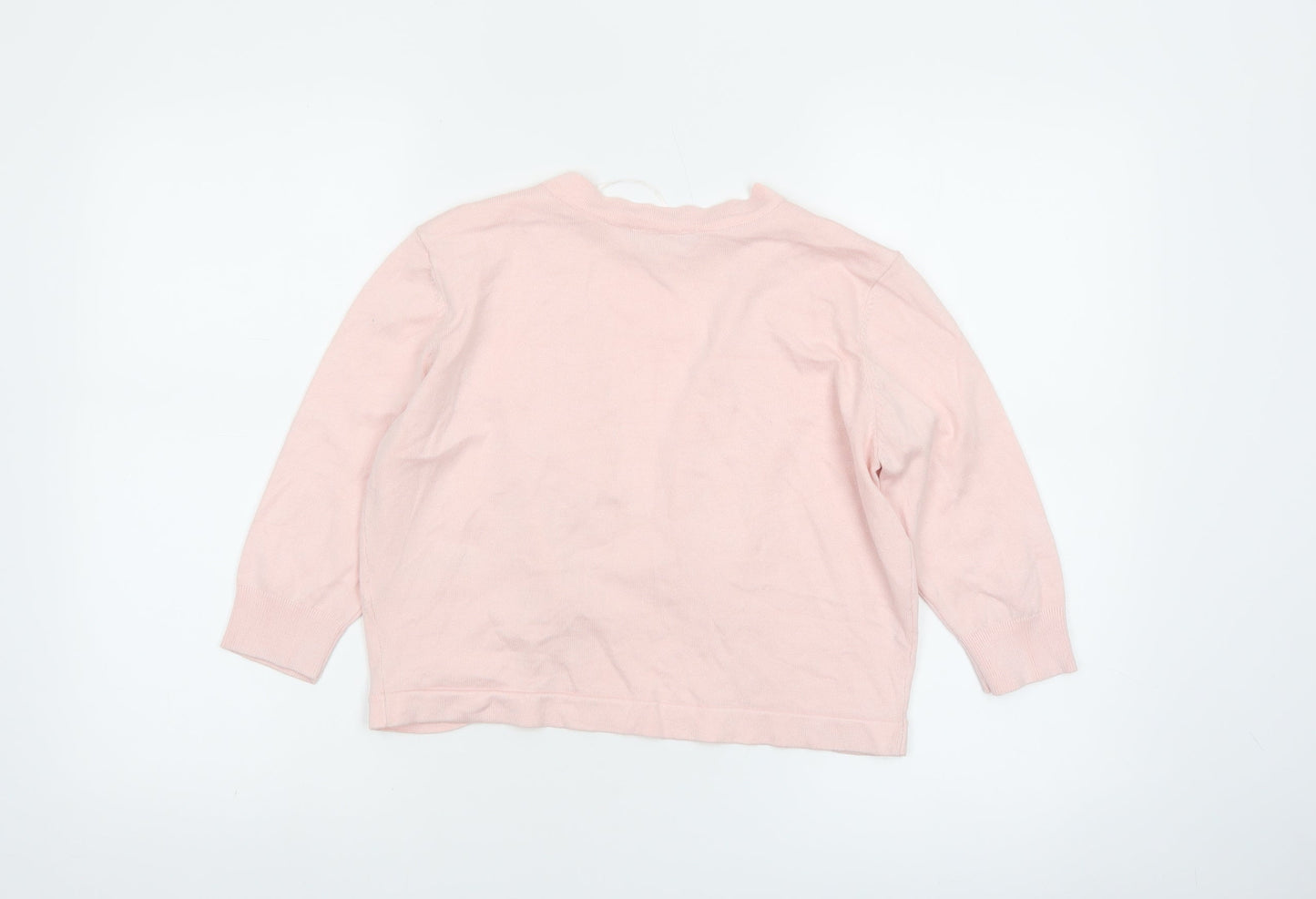 Principles Women Pink 3/4 Sleeve Open Front Knit Cardigan Size 14