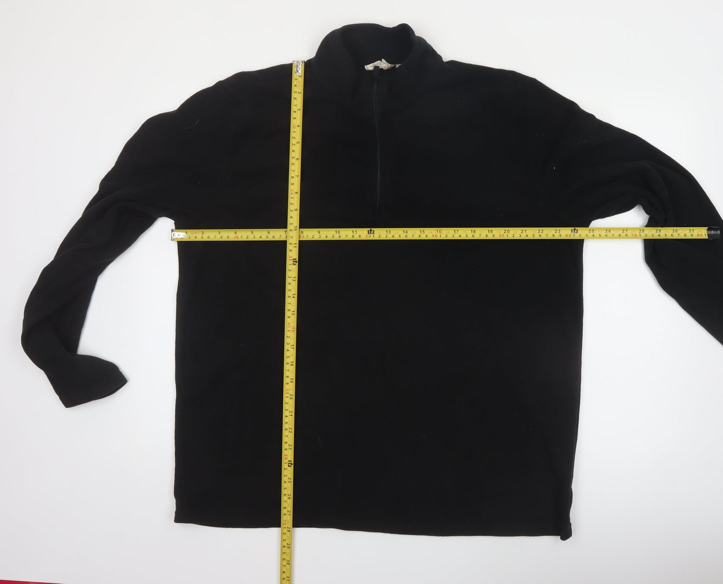 Mountain Warehouse Men's Black XL 1/2 Zip Fleece Sweatshirt