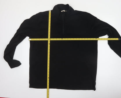 Mountain Warehouse Men's Black XL 1/2 Zip Fleece Sweatshirt