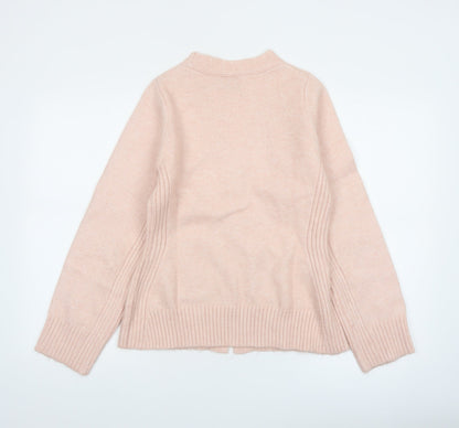 ASOS Women Pink XS Button Cardigan V-Neck Knit Jumper