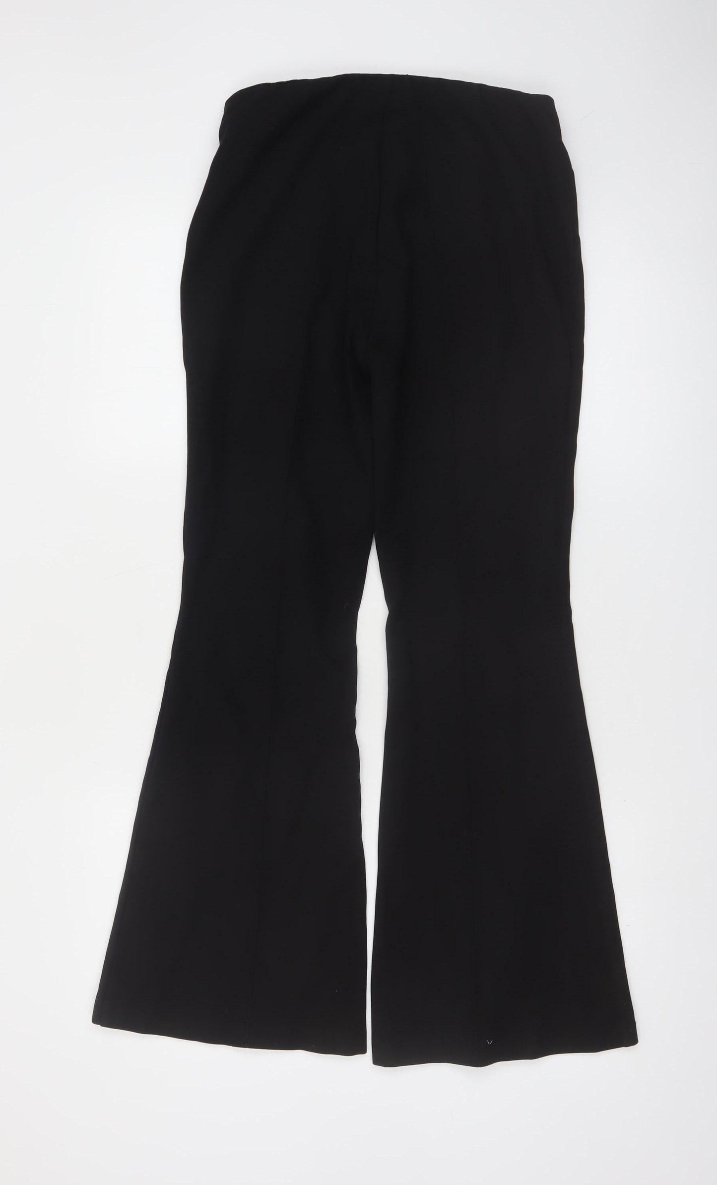 Jument Womens Black Size 12 Flared Stretch Trousers