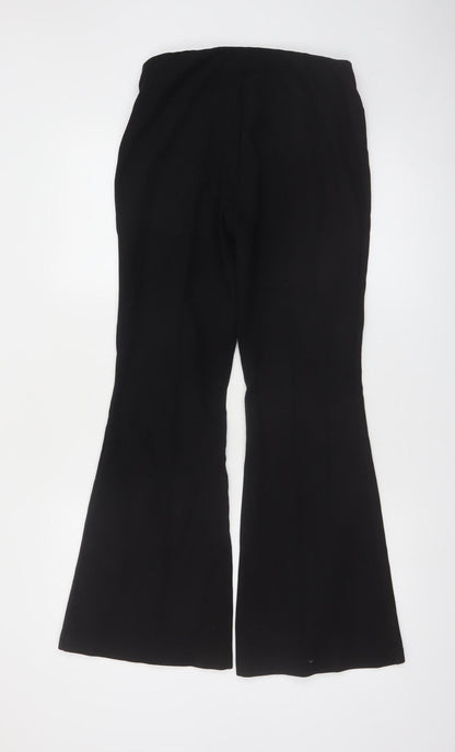 Jument Womens Black Size 12 Flared Stretch Trousers