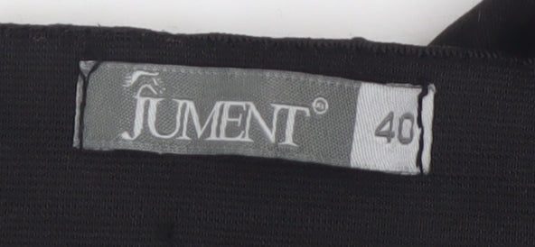 Jument Womens Black Size 12 Flared Stretch Trousers