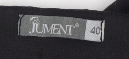 Jument Womens Black Size 12 Flared Stretch Trousers