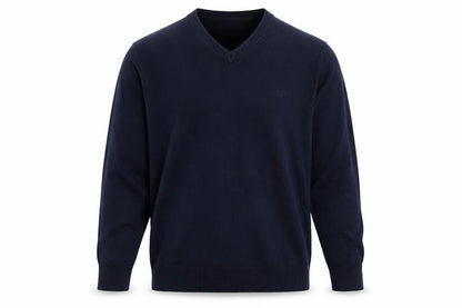 FatFace Men’s Blue XL V-Neck Cotton Cashmere Jumper