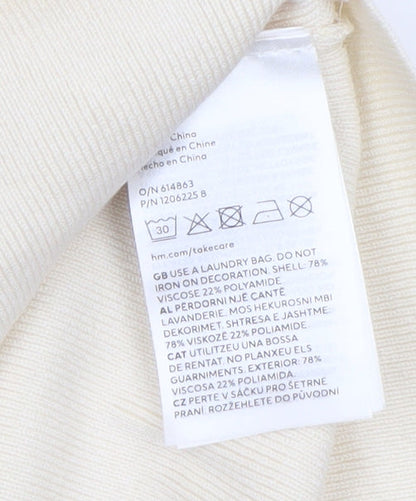 H&M Women Ivory Strapless Camisole Top Size S