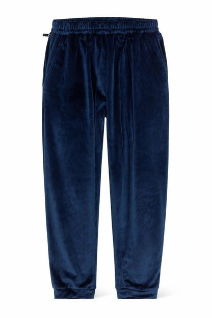Neudis Women's Blue Velour Jogger Trousers Size S