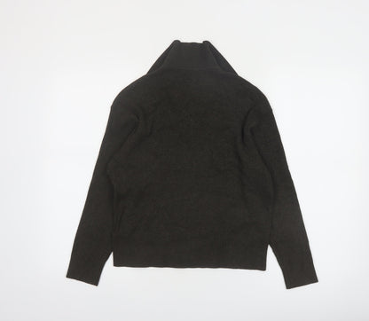 Uniqlo Womens Brown Collared Knit Pullover Jumper Size M