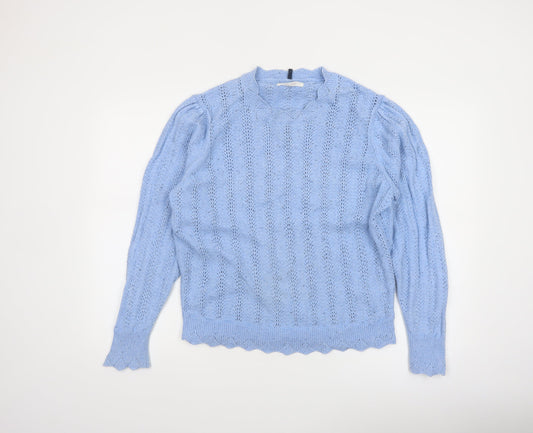 Marks and Spencer Per Una Blue Open-Knit Jumper Women’s Size 16
