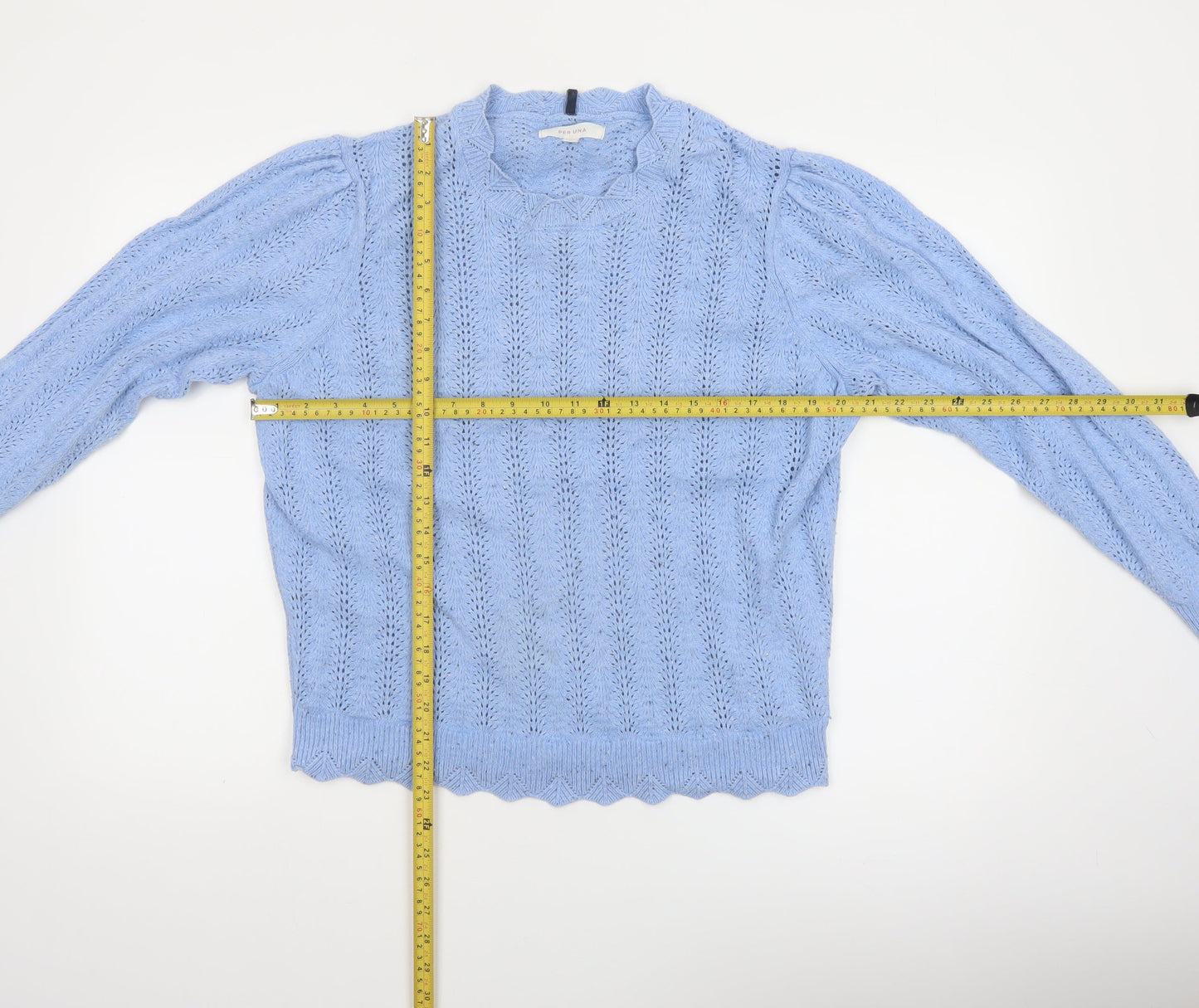 Marks and Spencer Per Una Blue Open-Knit Jumper Women’s Size 16