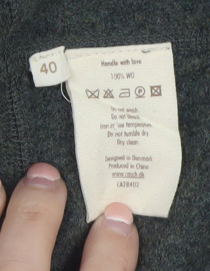 By Gro Abrahamsson Women’s Grey Wool Cardigan Size 12 Button Front