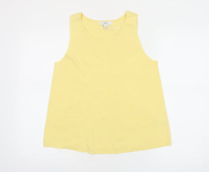 Marks and Spencer Women's Yellow Basic Tank Top Size M