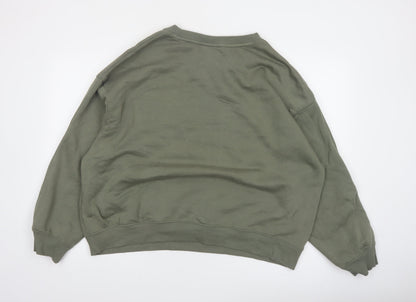 Next SELF Wellness Club Khaki Green Pullover Sweatshirt Women UK 20