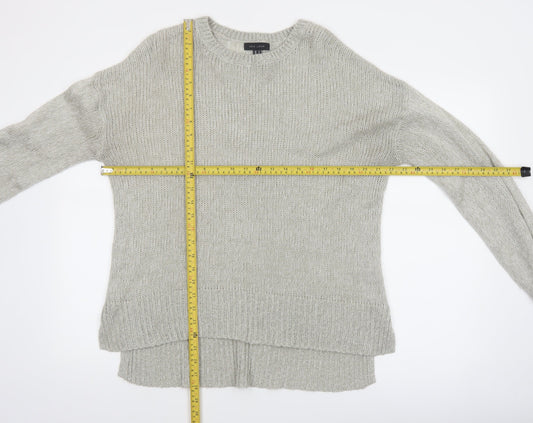 New Look Women Grey Knit Acrylic Crew Neck Pullover Jumper Size M