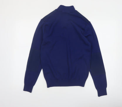Paul & Shark Men’s Blue Wool Blend 1/2 Zip Jumper Size S