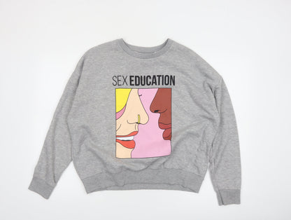 Netflix Sex Education Grey Graphic Womens Sweatshirt Size S 10-12