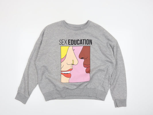 Netflix Sex Education Grey Graphic Womens Sweatshirt Size S 10-12