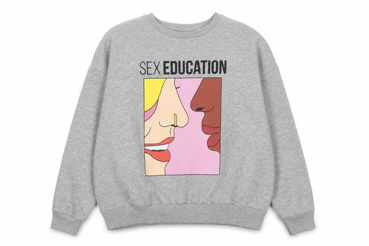 Netflix Sex Education Grey Graphic Womens Sweatshirt Size S 10-12