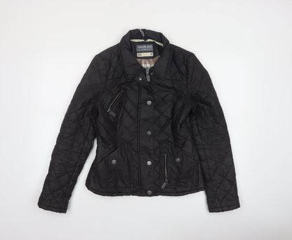 SoulCal & Co Women's Black Quilted Cotton Jacket Size 10