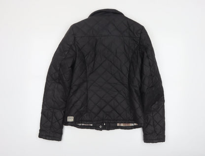 SoulCal & Co Women's Black Quilted Cotton Jacket Size 10