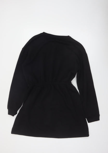 Candy Couture Girls Black NYC T-Shirt Dress Age 13 Long Sleeve Casual