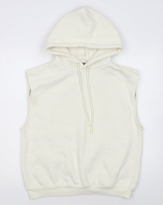 Sweaty Betty Women's Ivory Sleeveless Hoodie XS Cotton Blend