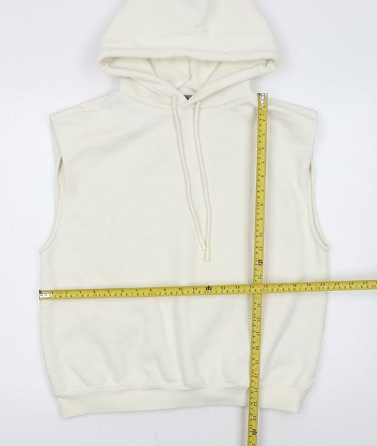 Sweaty Betty Women's Ivory Sleeveless Hoodie XS Cotton Blend