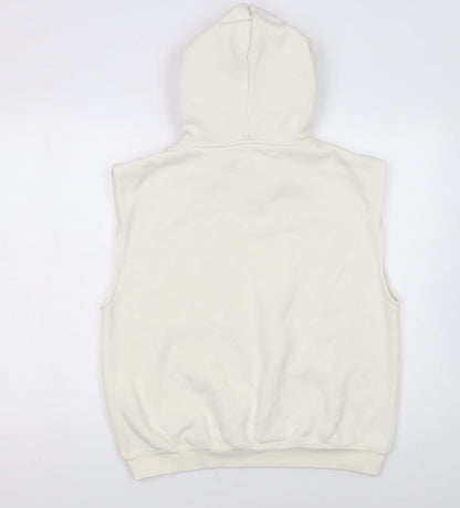 Sweaty Betty Women's Ivory Sleeveless Hoodie XS Cotton Blend