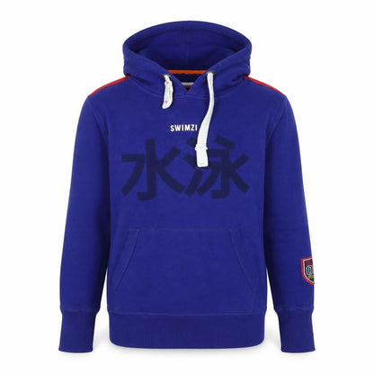 Swimzi Men’s Blue XS Pullover Hoodie Sports Graphic Cotton Mix