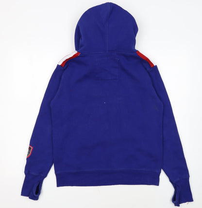 Swimzi Men’s Blue XS Pullover Hoodie Sports Graphic Cotton Mix