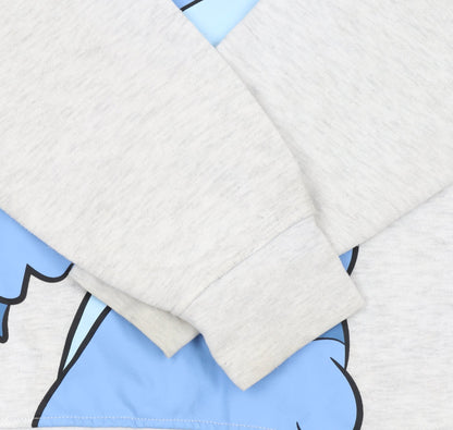 Disney Women Grey Stitch Sweatshirt Size 12/14 Crew Neck Pullover