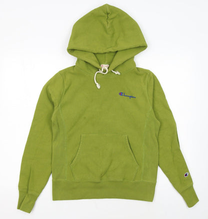 Champion Women's Green Pullover Hoodie Small Reverse Weave Warm Up