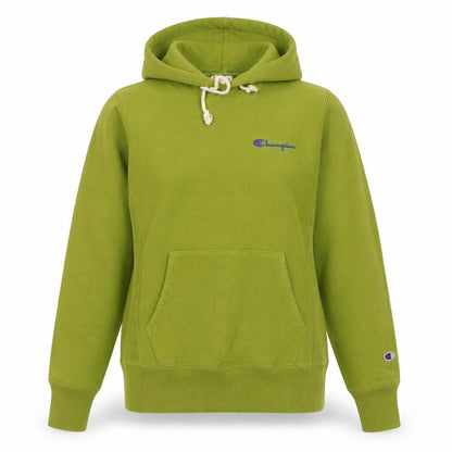 Champion Women's Green Pullover Hoodie Small Reverse Weave Warm Up