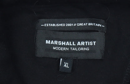 Marshall Artist Men's Black XL Pullover Hoodie with Logo Graphic