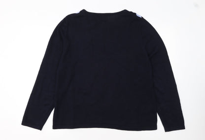 CC Womens Multicoloured XL Geometric Knit Long Sleeve Pullover Jumper