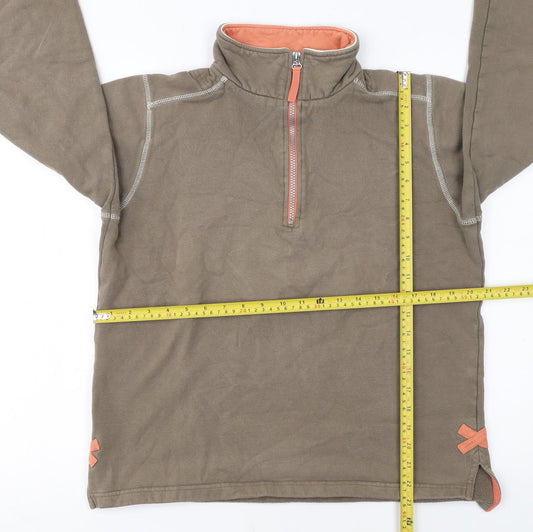 Lazy Jacks Men's Brown 1/4 Zip Fleece Sweatshirt Size S