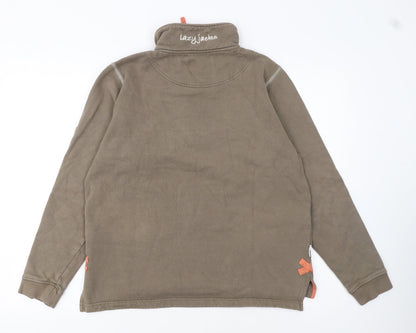 Lazy Jacks Men's Brown 1/4 Zip Fleece Sweatshirt Size S