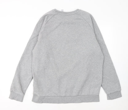 Adidas Mens Grey Regular Fit Crew Neck Sweatshirt M