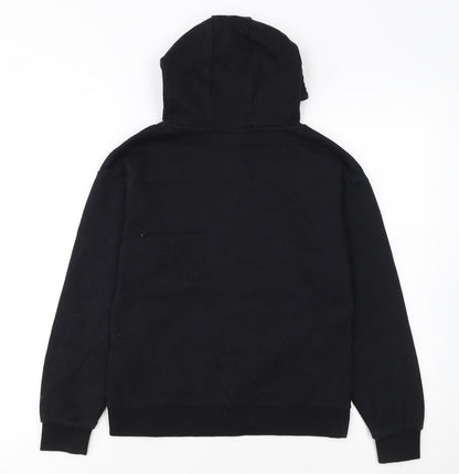 Disney at Primark Girls Black Hoodie 9-10 Years Pullover Graphic Fleece