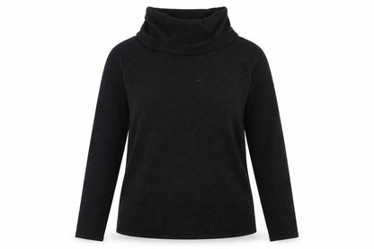 Style by EWM Women's Black Roll Neck Long Sleeve Pullover Jumper Size S