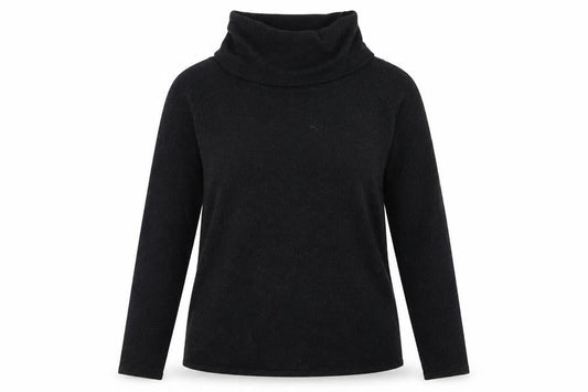 Style by EWM Women's Black Roll Neck Long Sleeve Pullover Jumper Size S