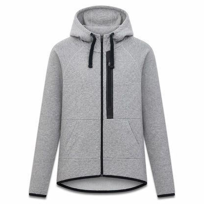 Crane Womens Grey Full Zip Hooded Sweatshirt Small 8-10