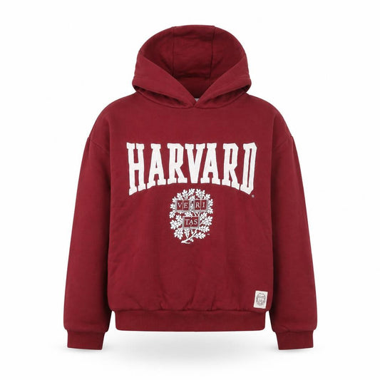 Front view of Harvard boys’ burgundy hoodie 12-13 years pullover fleece sweatshirt
