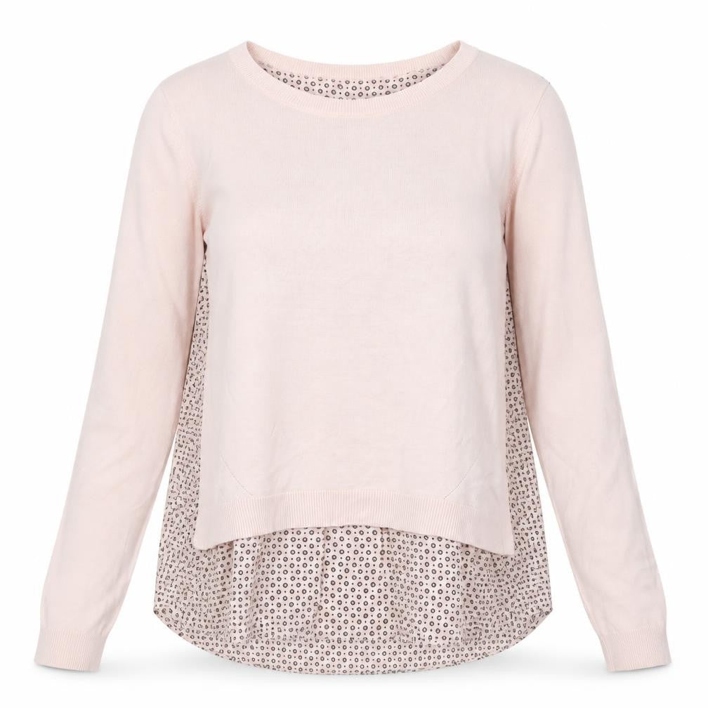 Next Women's Pink Crew Neck Long Sleeve Layered Pullover Jumper Size 8