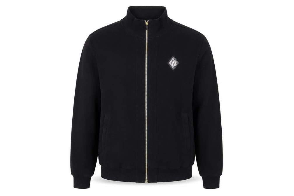 BE VIP Men’s Black XL Track Jacket Cotton Blend Zip Up