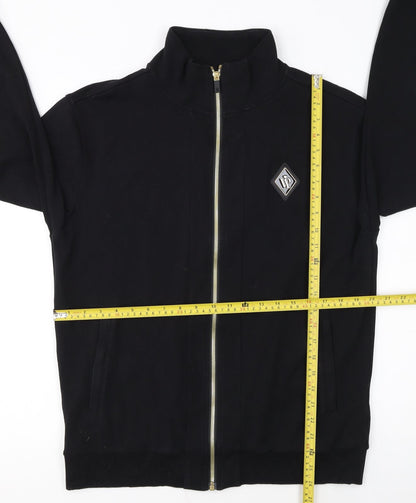 BE VIP Men’s Black XL Track Jacket Cotton Blend Zip Up
